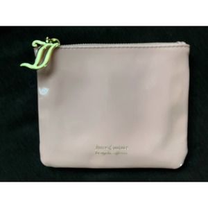 Juicy Pink Cosmetic Clutch Case Purse Bag Gold Wallet